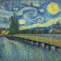the charles bridge painting by Van Gogh, detailed painting, night vibe
