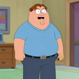film still of Leonardo Decaprio as Peter Griffin in Family Guy Live Action show