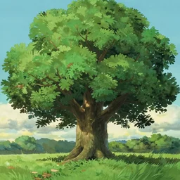 oak tree, studio ghibli