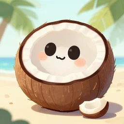 ko ko ko ko ko nut ( ko ko nut ), coconut, coconut, cartoon, cartoon, global lighting, digital art, artstation