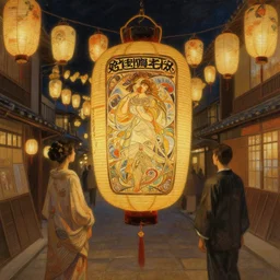 a beautiful realistic painting of the lantern festival in old kyoto, intricate, elegant, highly detailed, digital painting, artstation, concept art, by krenz cushart and artem demura and alphonse mucha