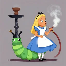 A hookah smoking caterpillar, Alice In Wonderland, Absolem ::
