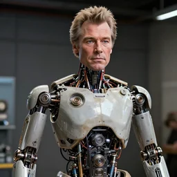 animatronic Alec Baldwin, exposed mechanics, photo, Stan Winston studios, detailed, 4k