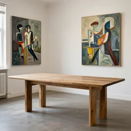a table in a room massurrealism artwork