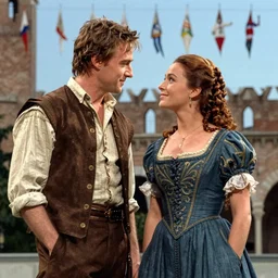 romeo ( ian mckellen ) and juliet ( hellen mirren ) in the 1 6 th century verone, drama play stock photo by yousuf karsh