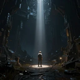 light hours in the dark world, unreal engine, high detail,