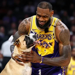 lebron james with that dog in him, professional photograph, hd quality, high quality 4 k quality, 8 k quality, high detail