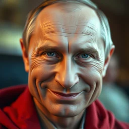 a closeup photorealistic gay vladamir putin photograph. make up. joyful. fine detail. 4 k hd, trending on artstation, featured on behance, well - rendered, extra crisp, features intricate detail, epic composition and the style of unreal engine.