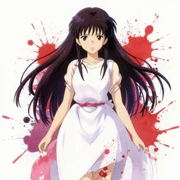 splatter paint of princess mononoke, gapmoe yandere grimdark, trending on pixiv fanbox, painted by makoto shinkai takashi takeuchi studio ghibli, akihiko yoshida