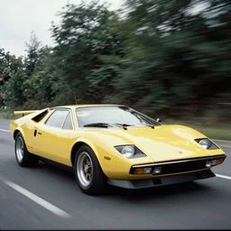 1975 De Tomaso Pantera Countach, movie still, speed, cinematic Eastman 5384 film