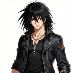 Till Lindemann in anime style, high quality art, 8K, HD, render