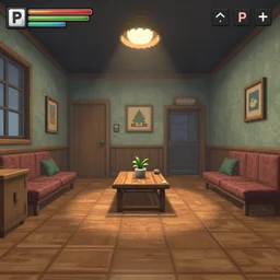 screenshot of an interior environment of the game p. t