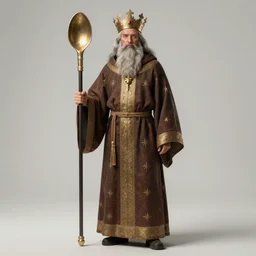 Full body portrait of the great inquisitor of the Sect of the Holy Truncated Spoon, holding his ceremonial giant spoon weapon. Award-winning digital art, trending on ArtStation