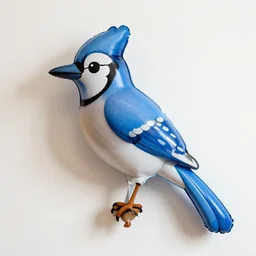 air balloon shaped like a blue jay