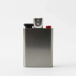 a lighter designed by dieter rams, white background, studio photograph