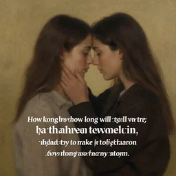 How long, how long will we try to make it together