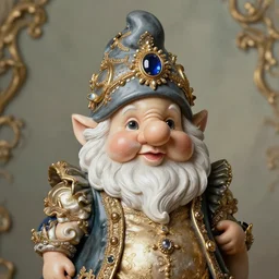 baroque rococo painting Royal Fancy Gnome Hildebrandt Lisa Frank high detail cute adorable whimsical up close