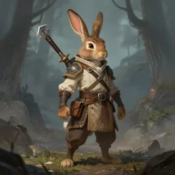a rabbit character adventurer, character design, epic dramatic fantasy art, trending on artstation