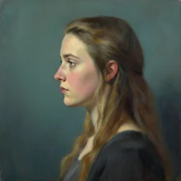 side profile painted portrait by wenjun lin, imogen poots paladin, gloomhaven, by ruan jia, peter mohrbacher, greg rutkowski, jesper ejsing