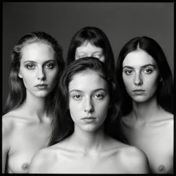 portrait of other worldly beings by Diane Arbus, 50mm, black and white photography
