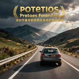 potatoes driving a car on the highway