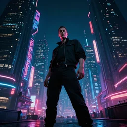 marc adamus, the hero of diffusion model photography, dramatic!, night!, hdr! wow! so much dynamic range! wide angles! cyberpunk city with neon lights