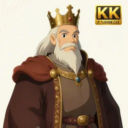 portrait of a medieval old king, artstation, cartoon, elegant, highly detailed, digital painting, clean! outstanding! art by ghibli, makoto shinkai, fujita goro, giraud, akihiko yoshida, fadeev!!!! 8 k