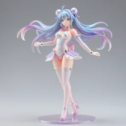 james jean isolated vinyl figure voluptuous harajuku cute magical girl character design, figure photography, dynamic pose, holographic undertones, motion shapes color design, glitter accents on figure, anime stylized, sharp focus, accurate fictional proportions, high delicate defined details, ethereal lighting, editorial awarded