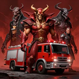 portrait of a firetruck by hr giger, greg rutkowski, luis royo and wayne barlowe as a diablo, resident evil, dark souls, bloodborne monster : : 8 k : :