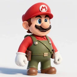 Mario as a soldier , historical photo , digital art , trending on artstation , Hyperdetailed , CGSociety