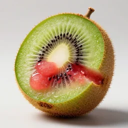 a kiwi fruit merged with a watermelon! Ultra realistic! 25mm f/1.7 ASPH Lens!