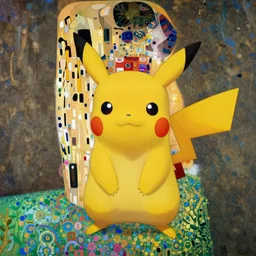 Pikachu by Gustav Klimt