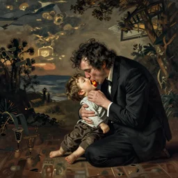 Robert Wyatt devouring his son, Goya painting