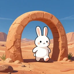 bunny crossing dimensionnal portal on mars