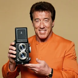hybrid! of orange! with face of stallone, funny award - winning photo, rolleiflex tlr