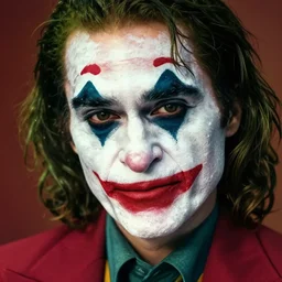 photo of fairouz as the joker, closeup, glamour, arney freyag, octane, 3 5 mm lens