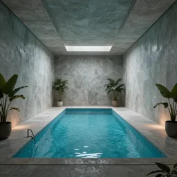 liminal space pool rooms, cgi art, good lighting