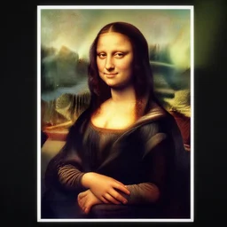 Mona Lisa as an action movie poster