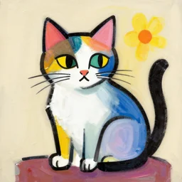 flower picasso cat