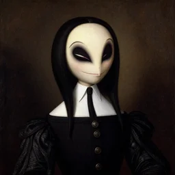 a renaissance painting of gomez addams as pepe le pew, portrait by da vinci