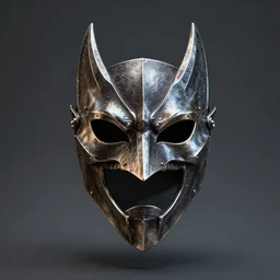 a realistic vampire bat steel mask, epic scale, character concept art, face symmetry, intricate accurate details, artstation trending, octane render, cinematic color grading, soft light, rule of thirds, golden ratio, like a professional model, cinematic, 8 k, clear.
