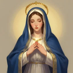 melissa joan hart as virgin mary, digital illustration, by artgerm and greg rutkowski,