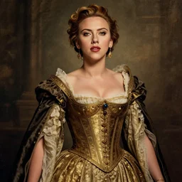 scarlett johansson as a glamorous, queen, fantasy, renaissance painting, concept art