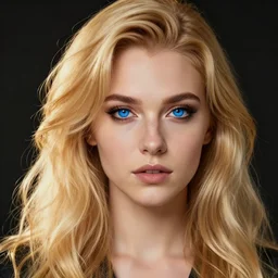 an insanely detailed realistic depiction of haley from stardew valley, flowing golden blonde hair, sapphire blue eyes, perfect makeup, in the style of peter mohrbacher, artgerm, dramatic lighting and composition, octane render, trending on artstation, concept art 8 k