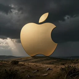 apple logo propaganda poster