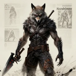 werewolf character, Kuvshinov Ilya, creature design, monster Doré, Gustave, resident evil, high quality artwork, official art, splash screen