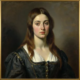 portrait of a beautiful neanderthal woman in 1 9 5 0 s italian clothing by pietro annigoni, oil on canvas, national portrait gallery