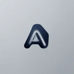 minimalist modern logo for AI company with gradients and dark colors, high resolution, professional work