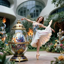 fuji gfx, 8 k, j. j abrams flare ; esoteric ultra realistic cthulhu in faberge ( 1 9 9 0 ) film still garden dance scene in frontiers in porcelain photography fashion magazine june seinen manga portrait edition, hyperrealistic real - life xenomorph walter white porcelain occult egg in victorian glass jar, pointe pose, eye contact, tilt shift wide shot zaha hadid background