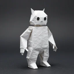 an origami robot, incredibly detailed, textured paper, beautiful paper sculpture, akira yoshizawa